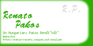 renato pakos business card